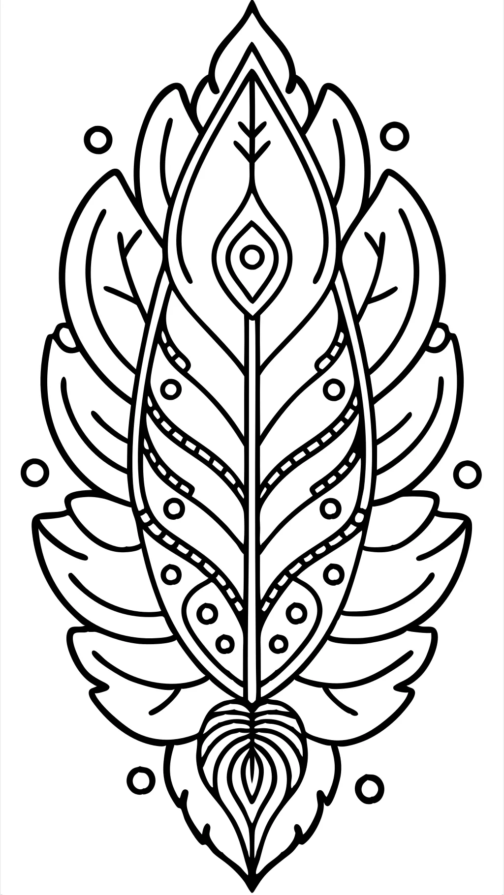 feathers coloring page